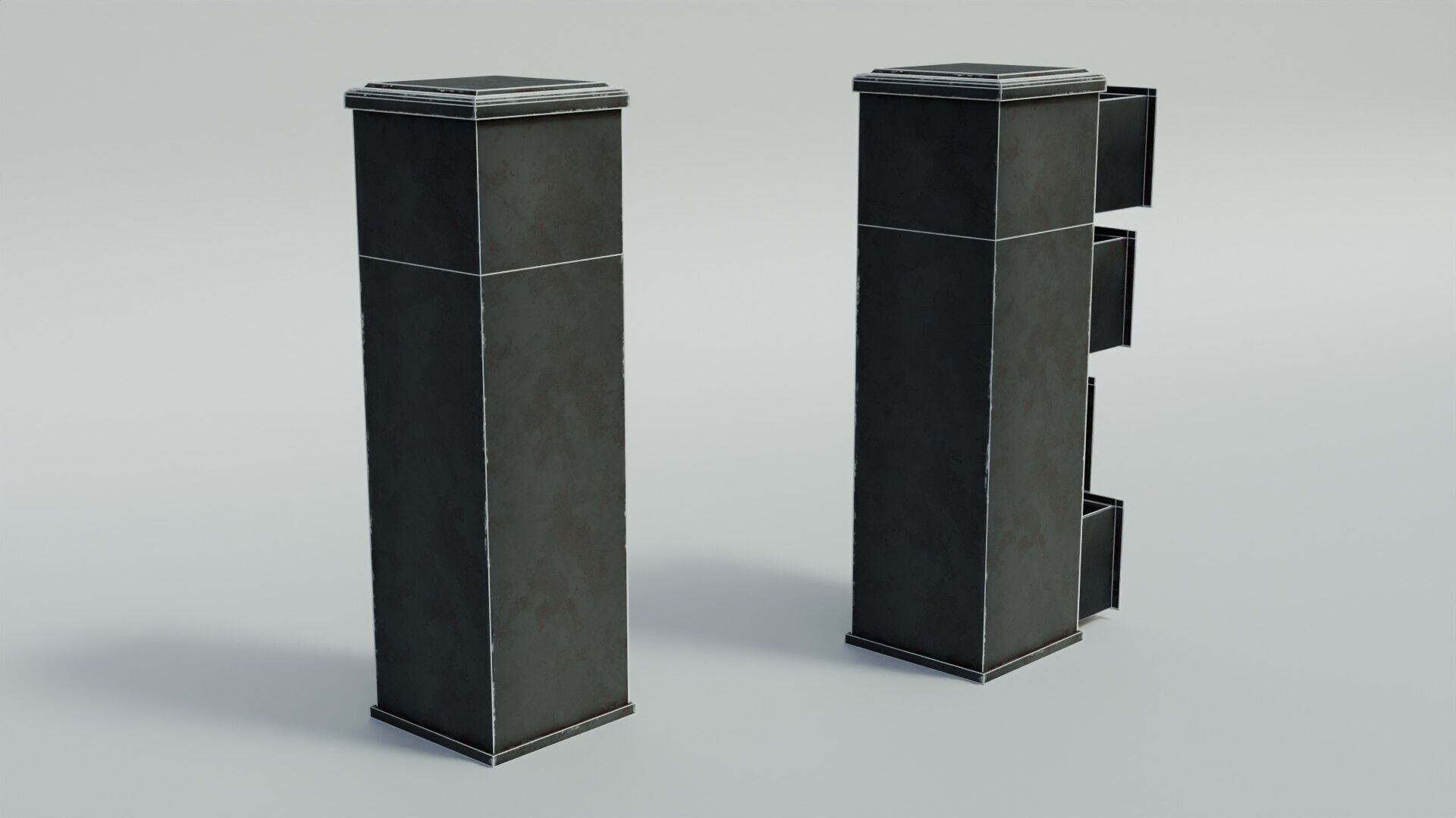 Office Cabinet  Low-poly 3D model_24