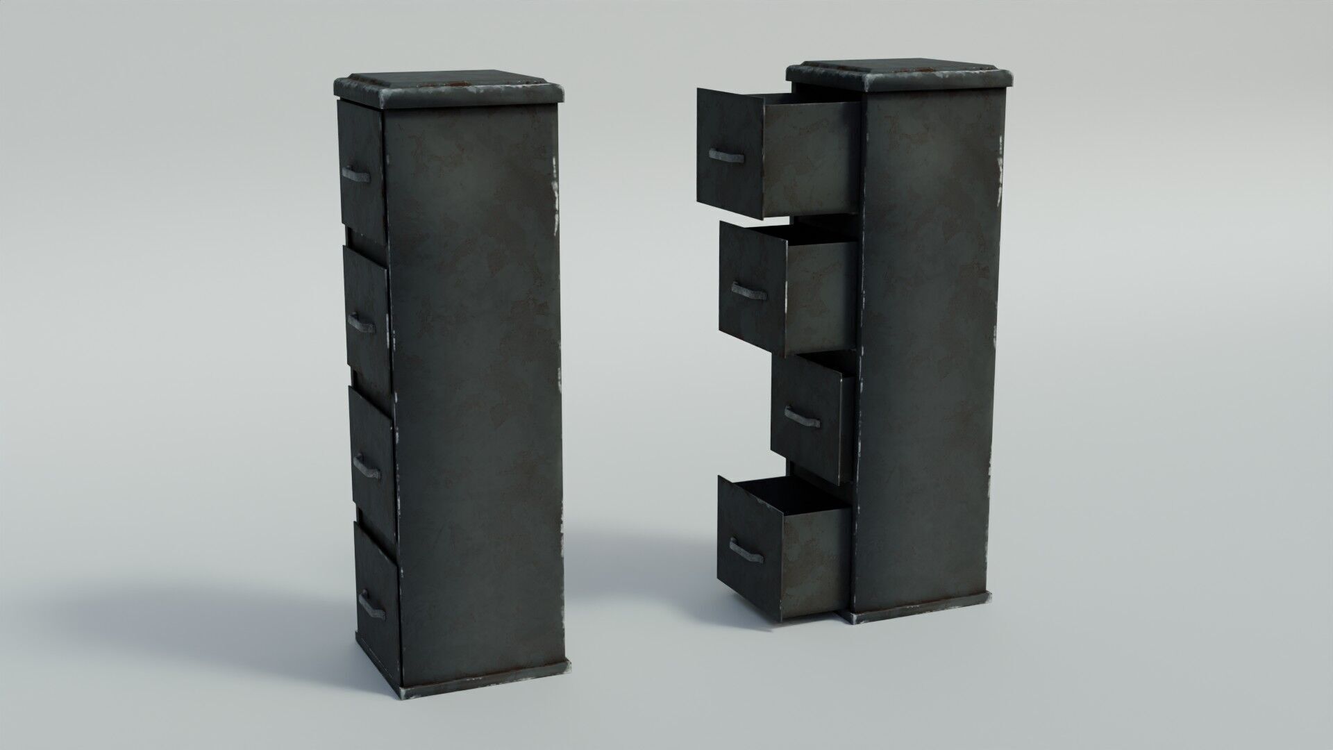 Office Cabinet  Low-poly 3D model_12