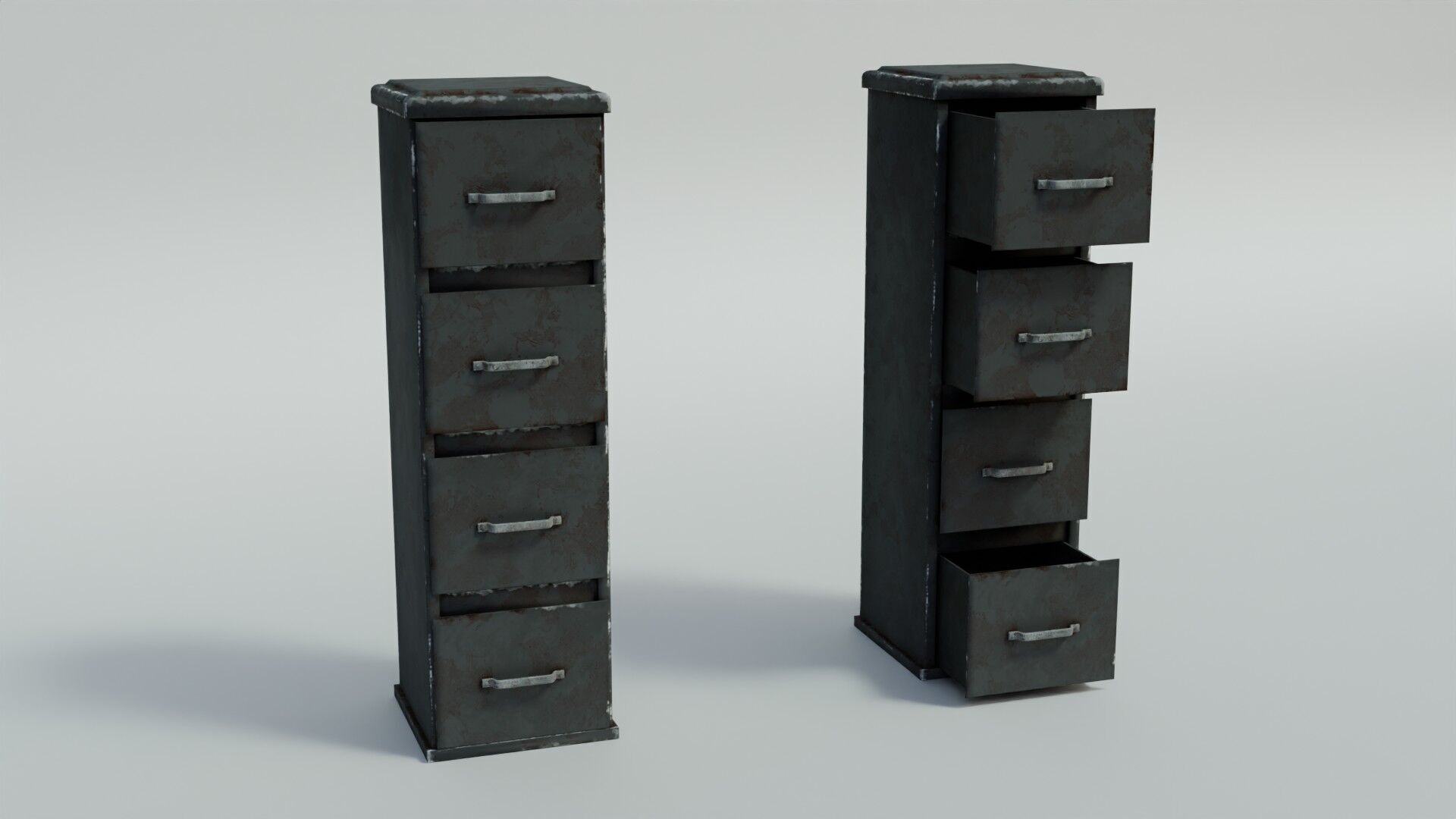 Office Cabinet  Low-poly 3D model_16