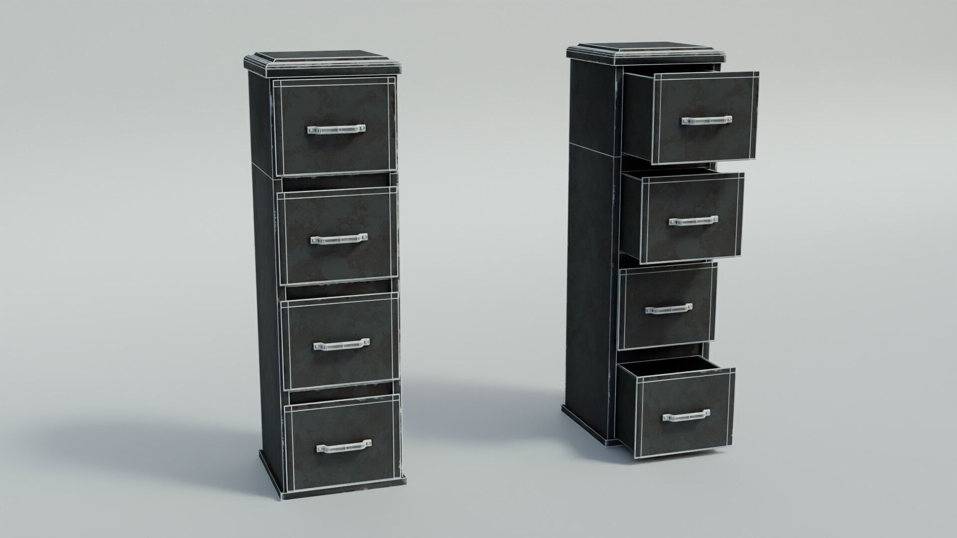 Office Cabinet  Low-poly 3D model_33