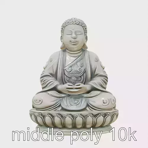 Meditative Buddha Sculpture with Intricate Details