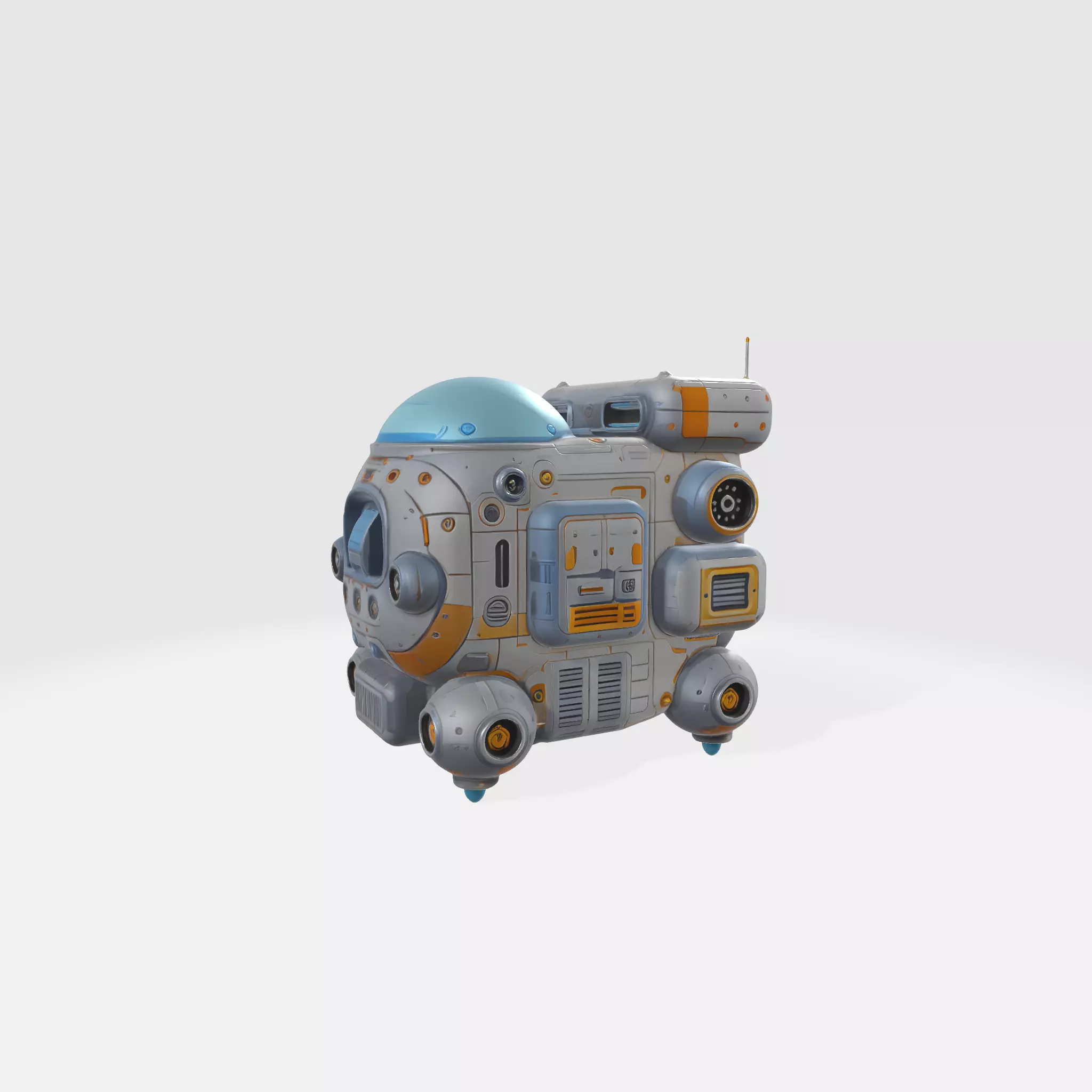 Futuristic Underwater Vehicle 3D model_0
