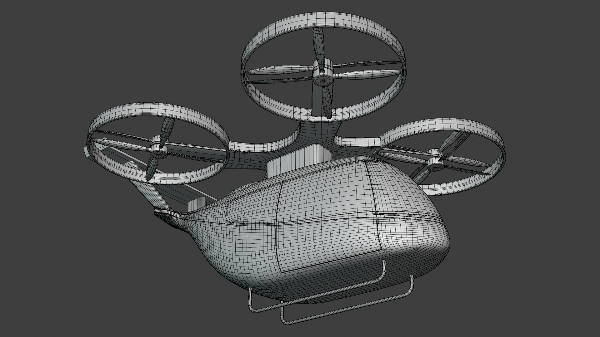 Air taxi 2025 PBR 3D model_1
