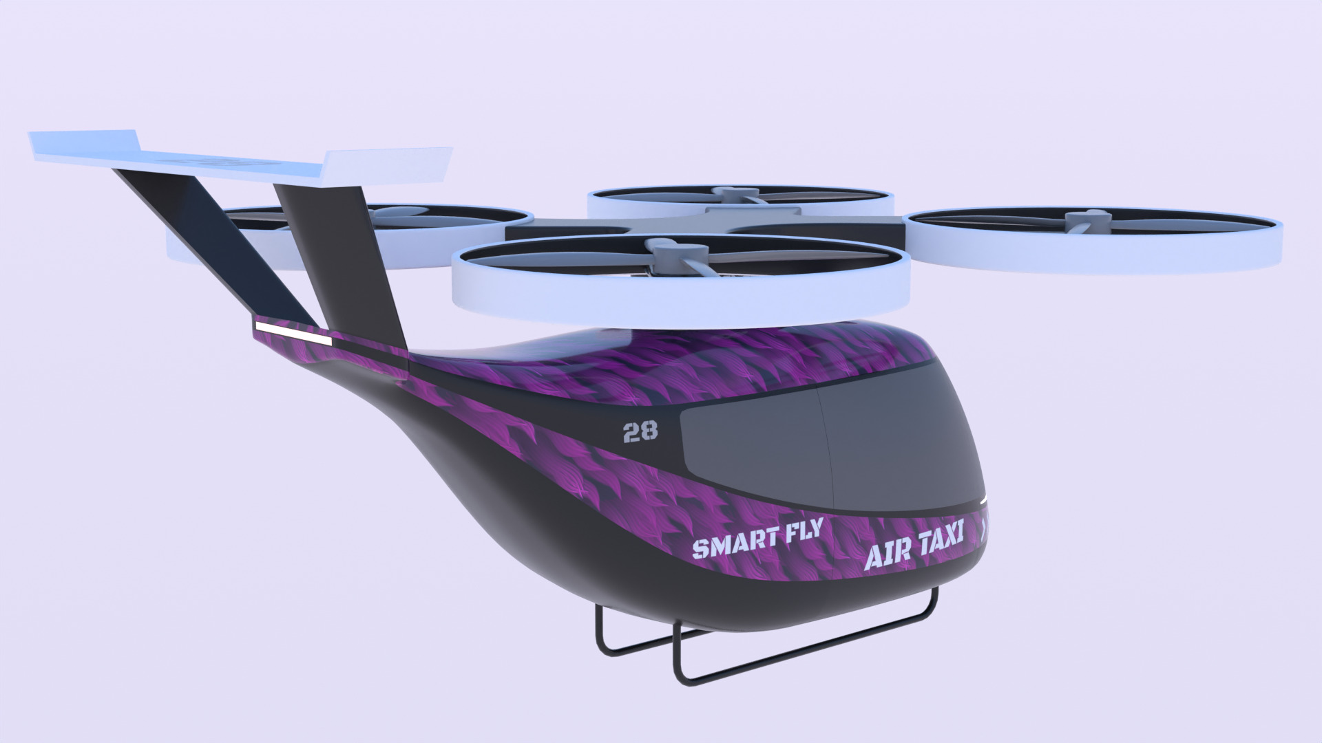 Air taxi 2025 PBR 3D model_7