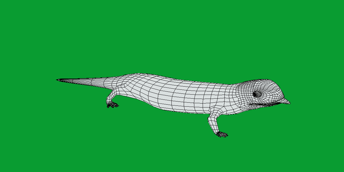 Blue Tongued Skink Low-poly 3D model_12