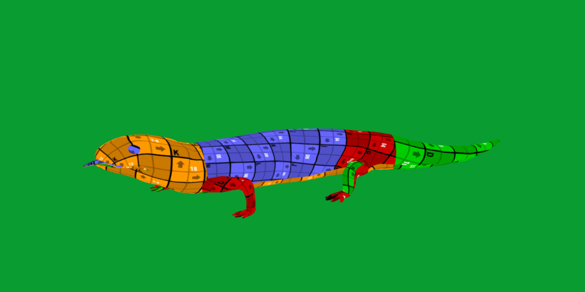 Blue Tongued Skink Low-poly 3D model_18