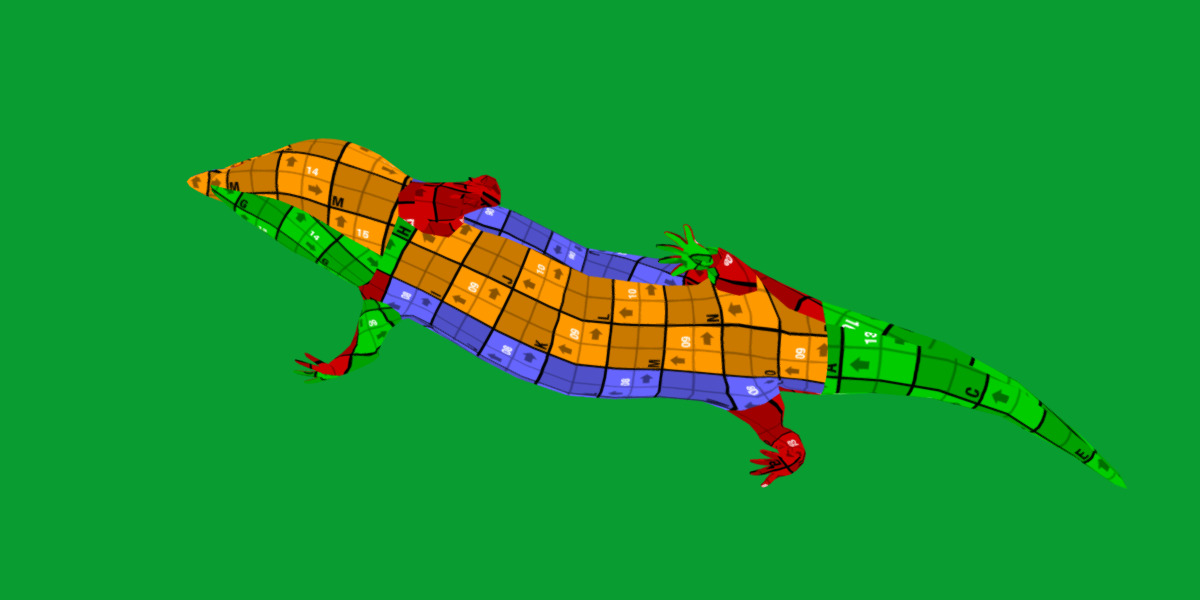 Blue Tongued Skink Low-poly 3D model_19