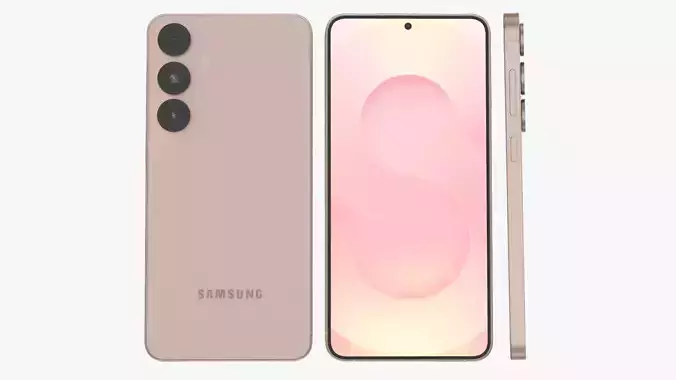 Galaxy S25 Plus Pinkgold Low-poly 3D model