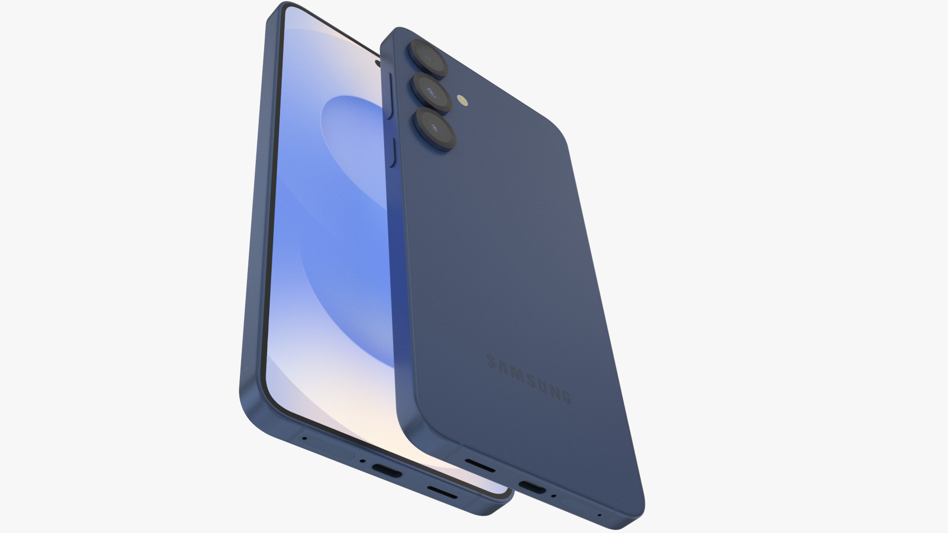 Galaxy S25 Plus Navy Low-poly 3D model_8