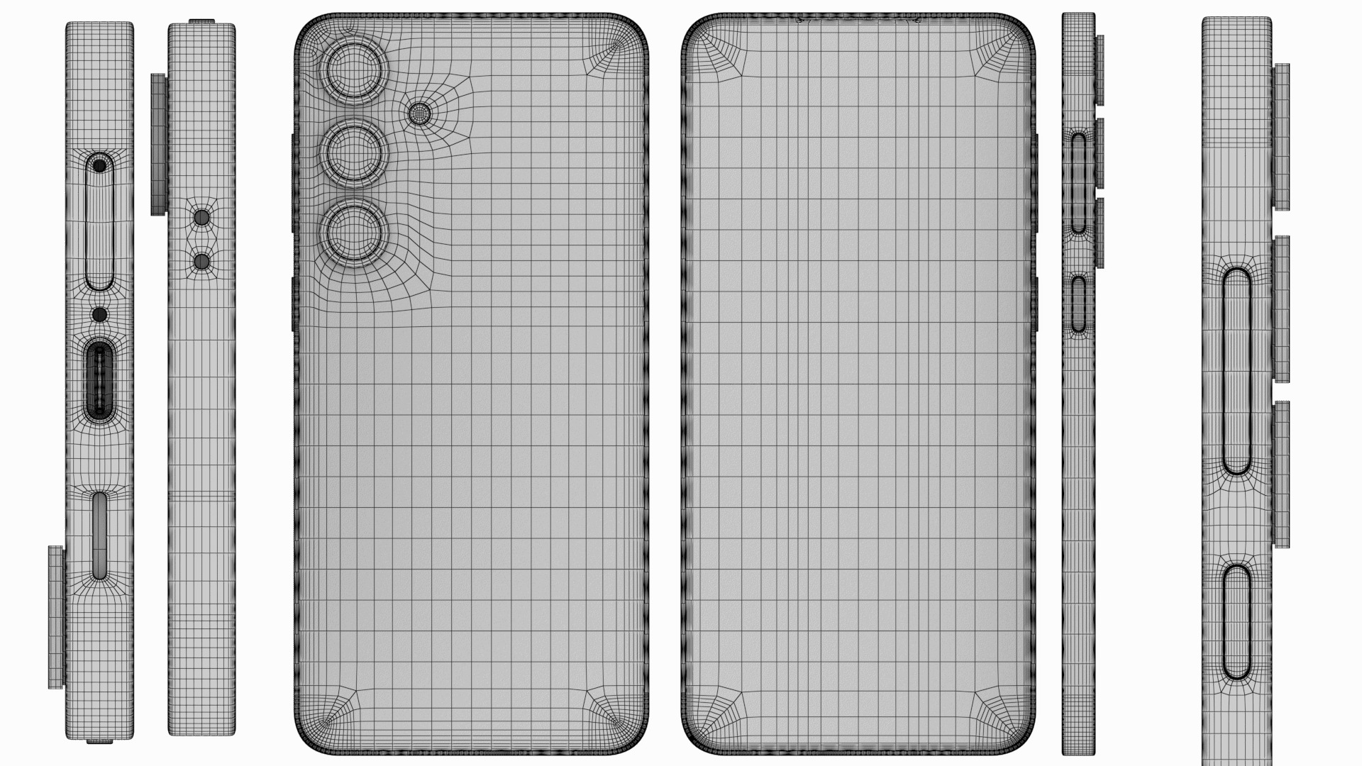 Galaxy S25 Plus Navy Low-poly 3D model_10