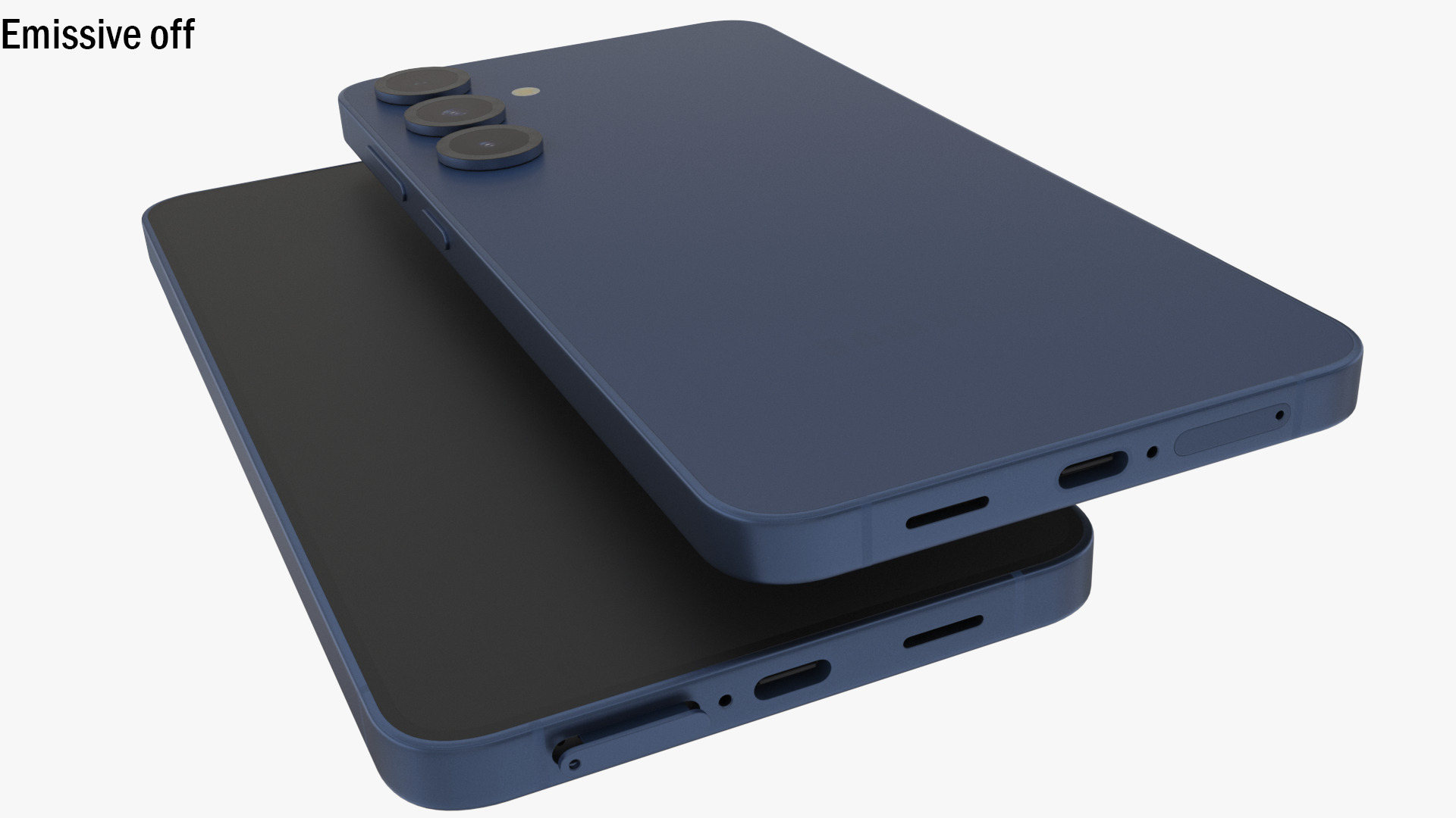 Galaxy S25 Plus Navy Low-poly 3D model_6