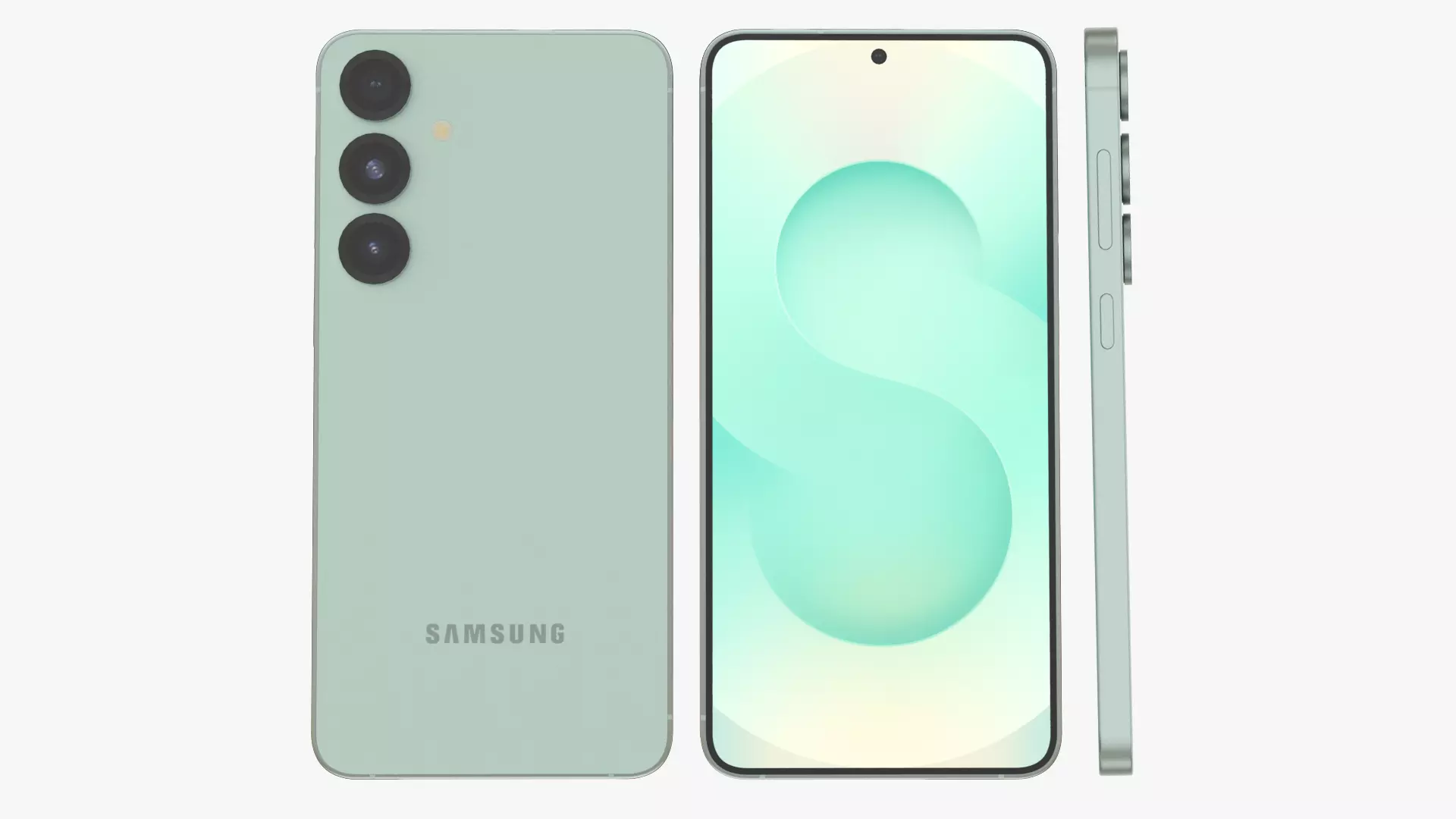 Galaxy S25 Plus Mint Low-poly 3D model_0