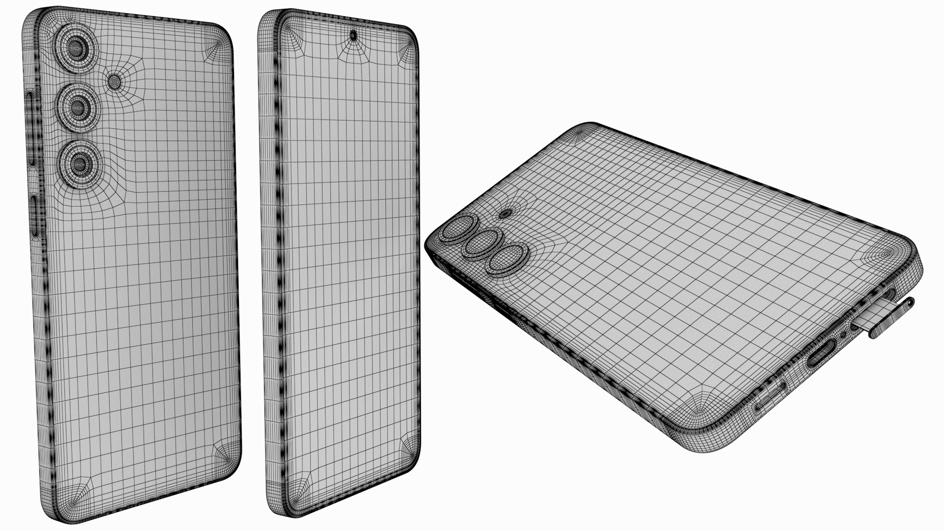 Galaxy S25 Plus Mint Low-poly 3D model_12