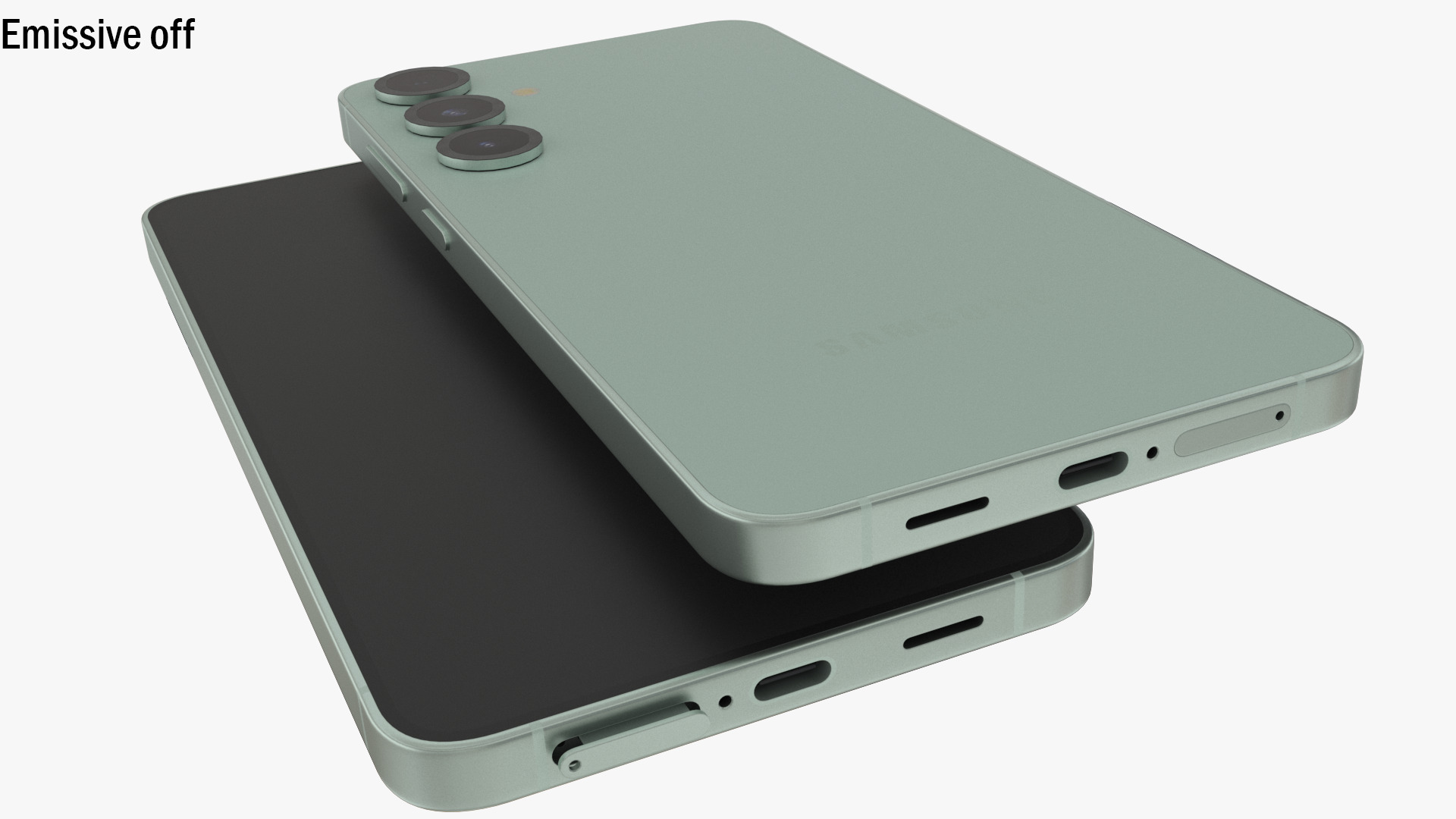 Galaxy S25 Plus Mint Low-poly 3D model_6