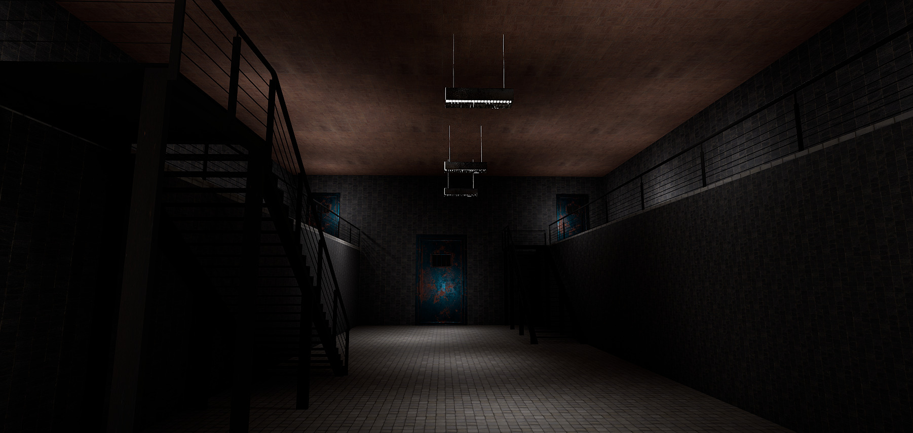 The Darkcell Prison Silent Wards 24 Cell 2 Storey Facility 3D model_24