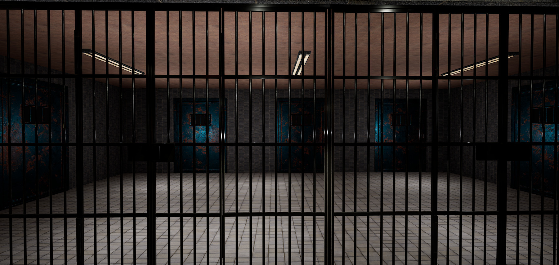 The Darkcell Prison Silent Wards 24 Cell 2 Storey Facility 3D model_30
