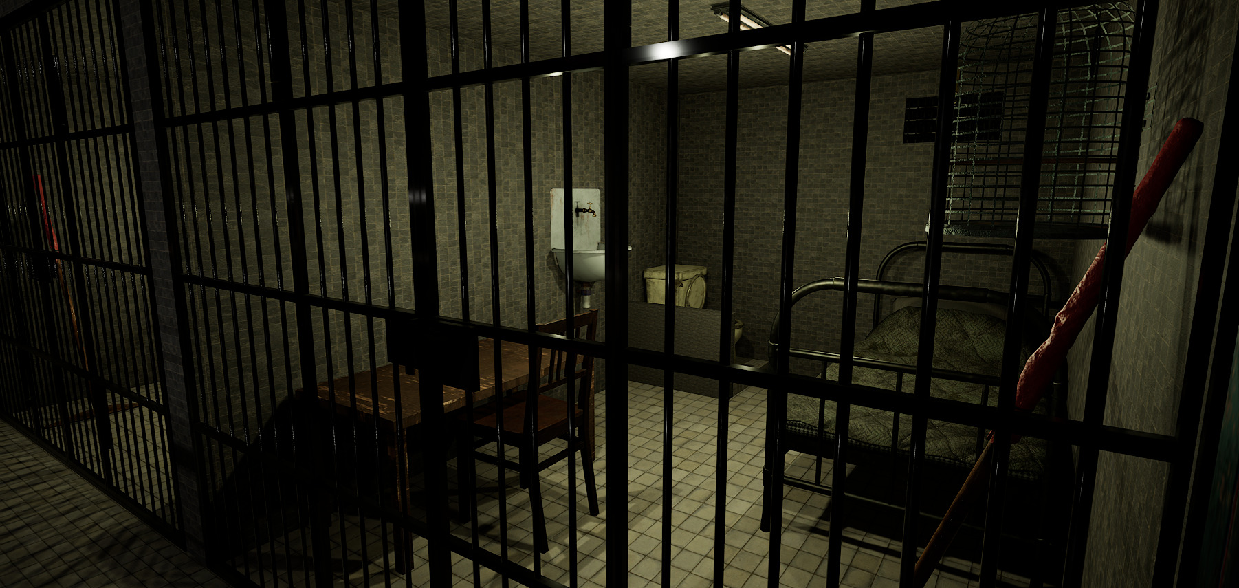 The Darkcell Prison Silent Wards 24 Cell 2 Storey Facility 3D model_2