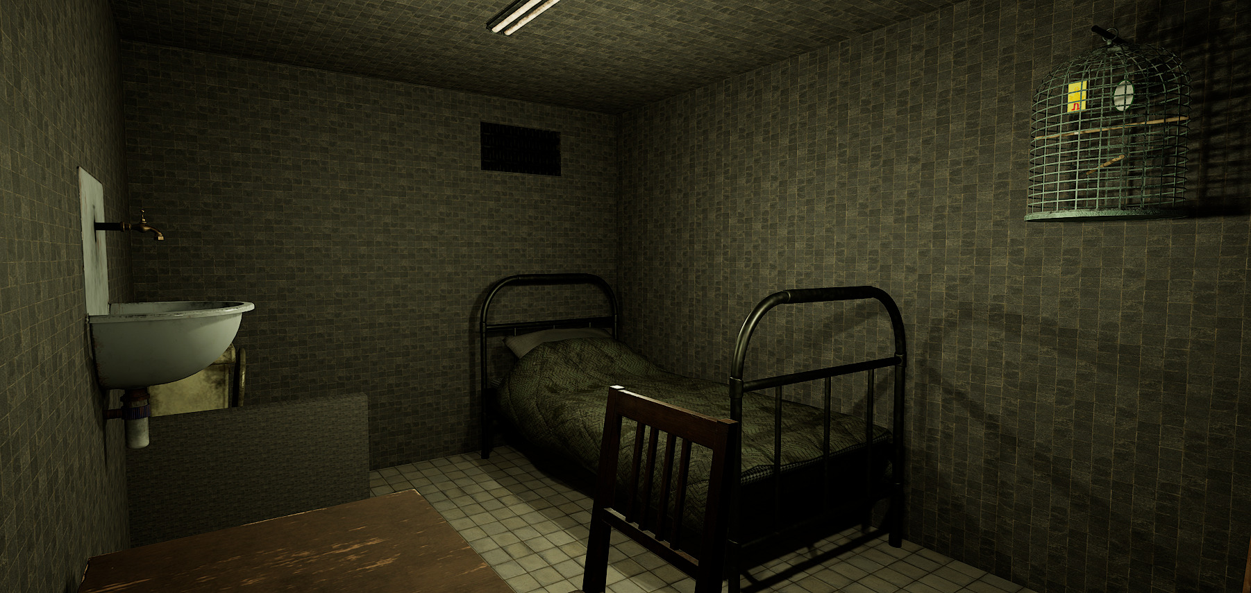The Darkcell Prison Silent Wards 24 Cell 2 Storey Facility 3D model_3