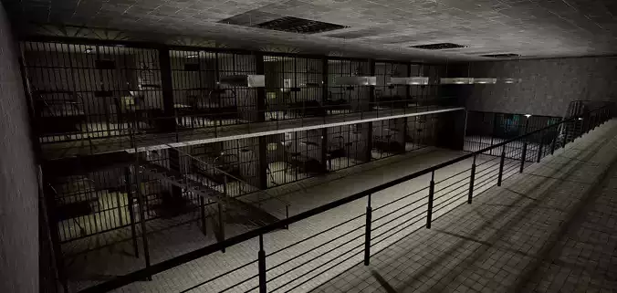 The Darkcell Prison Silent Wards 24 Cell 2 Storey Facility