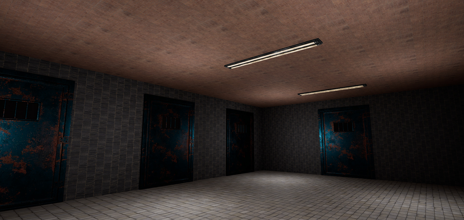 The Darkcell Prison Silent Wards 24 Cell 2 Storey Facility 3D model_31