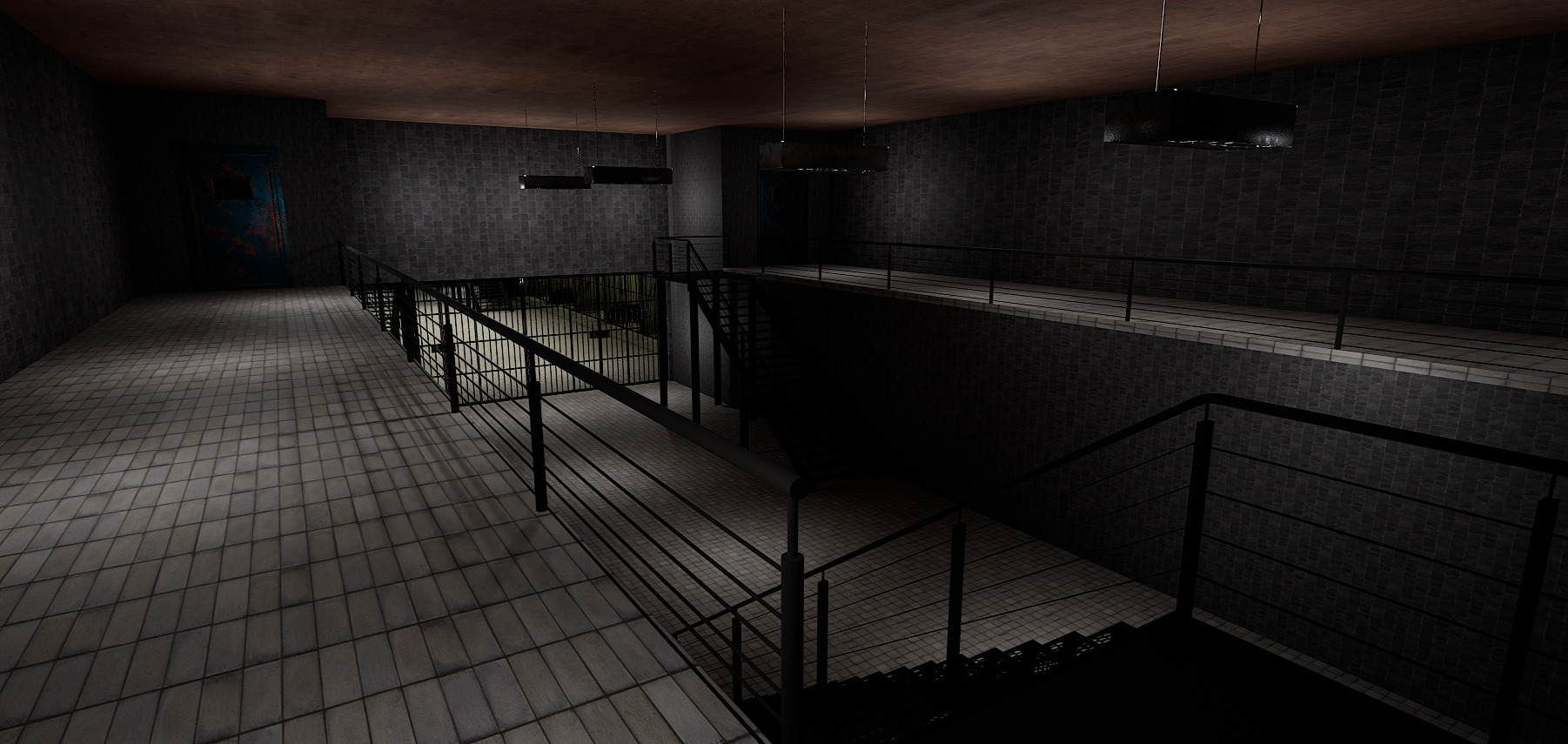 The Darkcell Prison Silent Wards 24 Cell 2 Storey Facility 3D model_28