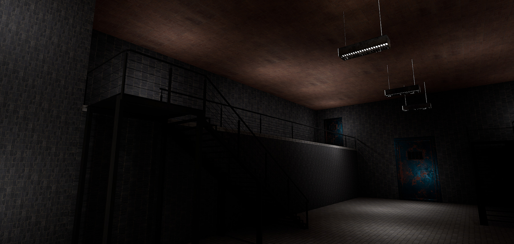 The Darkcell Prison Silent Wards 24 Cell 2 Storey Facility 3D model_25