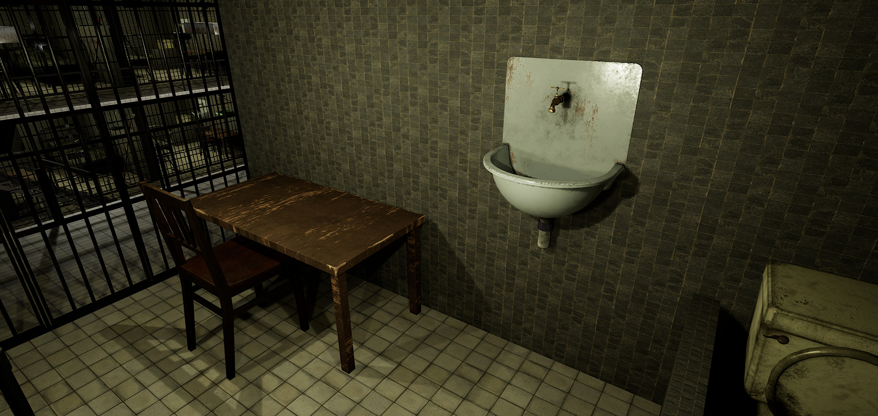 The Darkcell Prison Silent Wards 24 Cell 2 Storey Facility 3D model_7