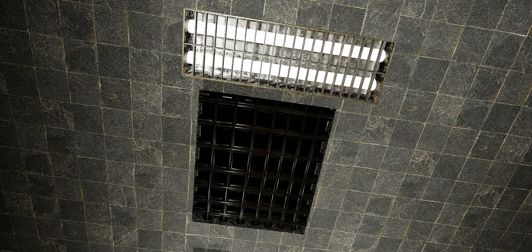 The Darkcell Prison Silent Wards 24 Cell 2 Storey Facility 3D model_19