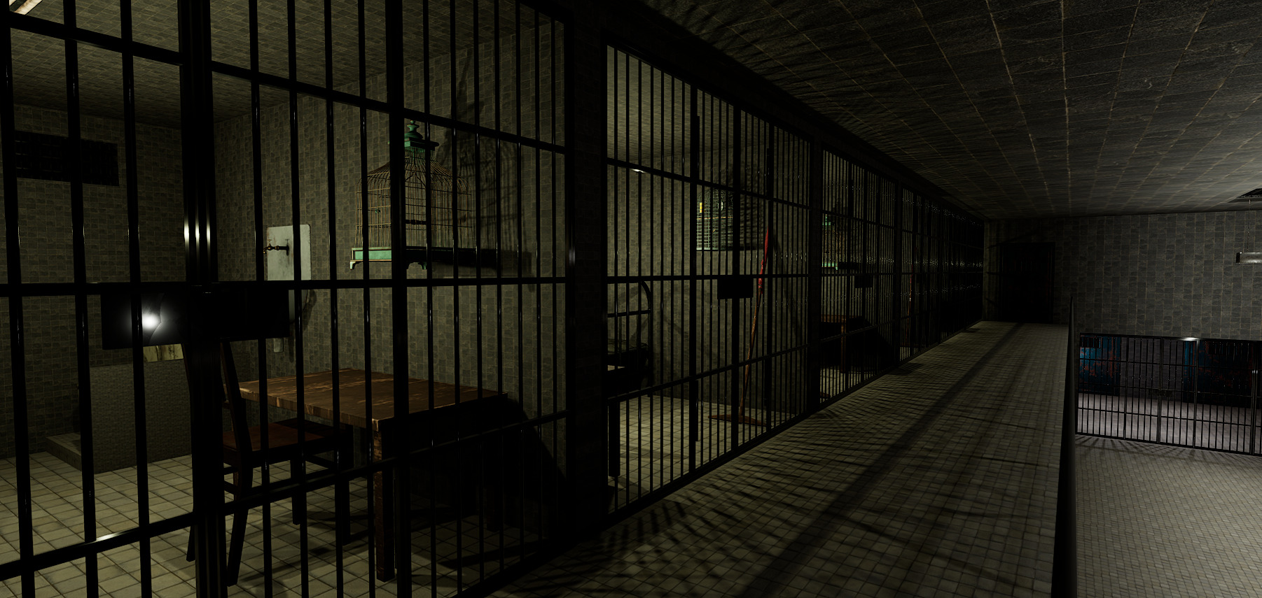 The Darkcell Prison Silent Wards 24 Cell 2 Storey Facility 3D model_18