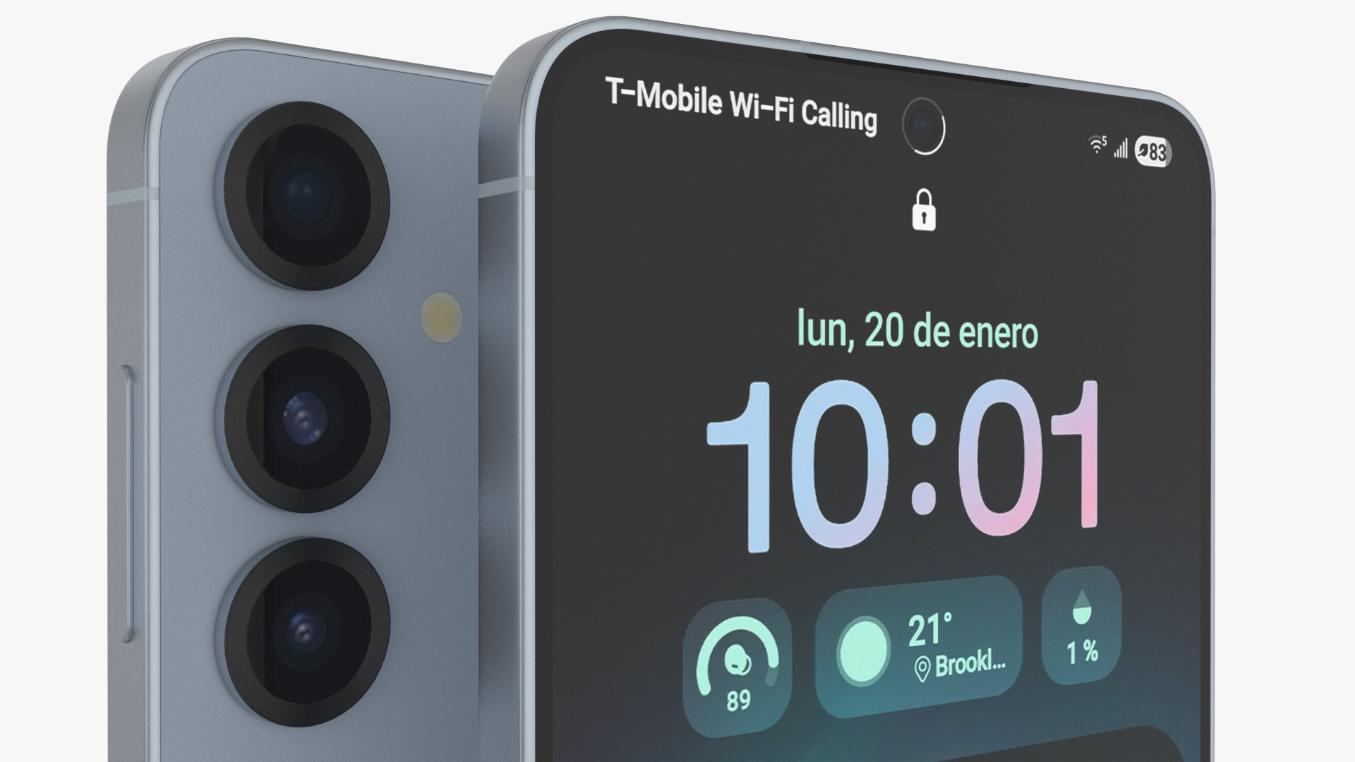 Galaxy S25 Plus Icyblue Low-poly 3D model_5