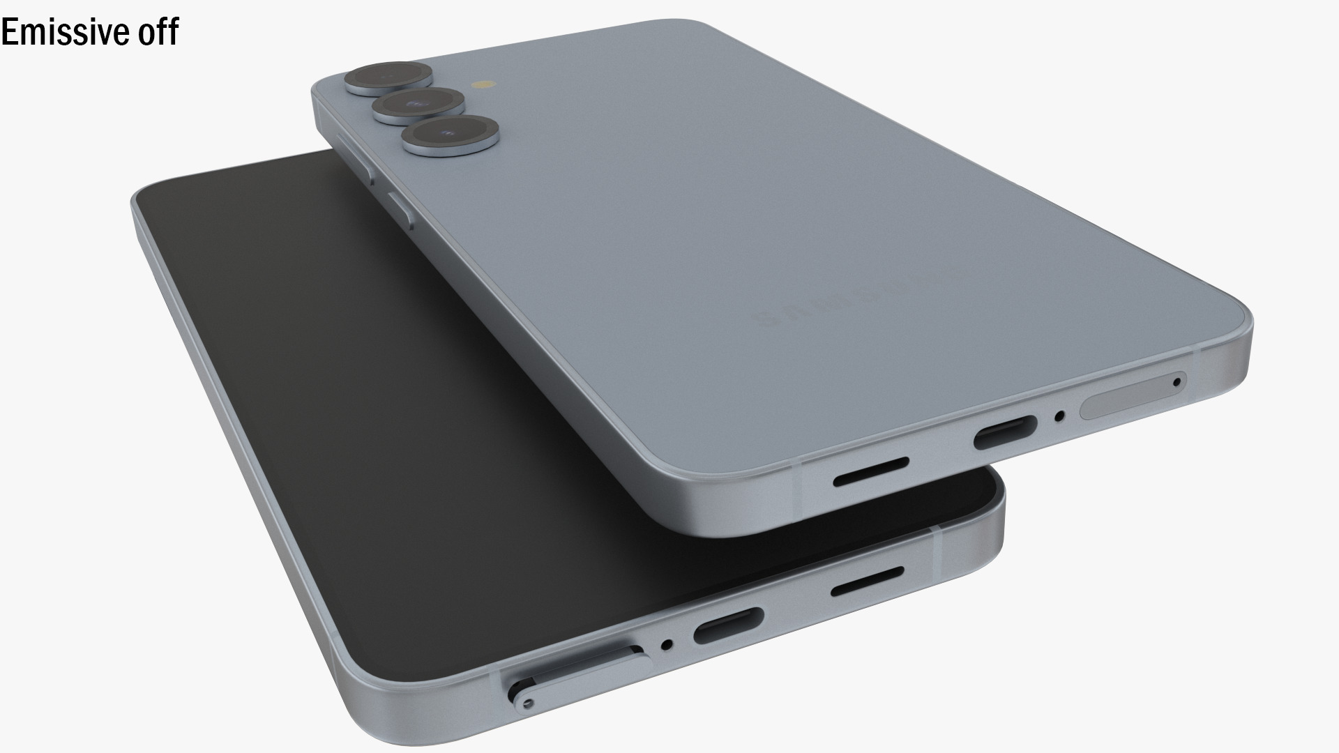 Galaxy S25 Plus Icyblue Low-poly 3D model_6