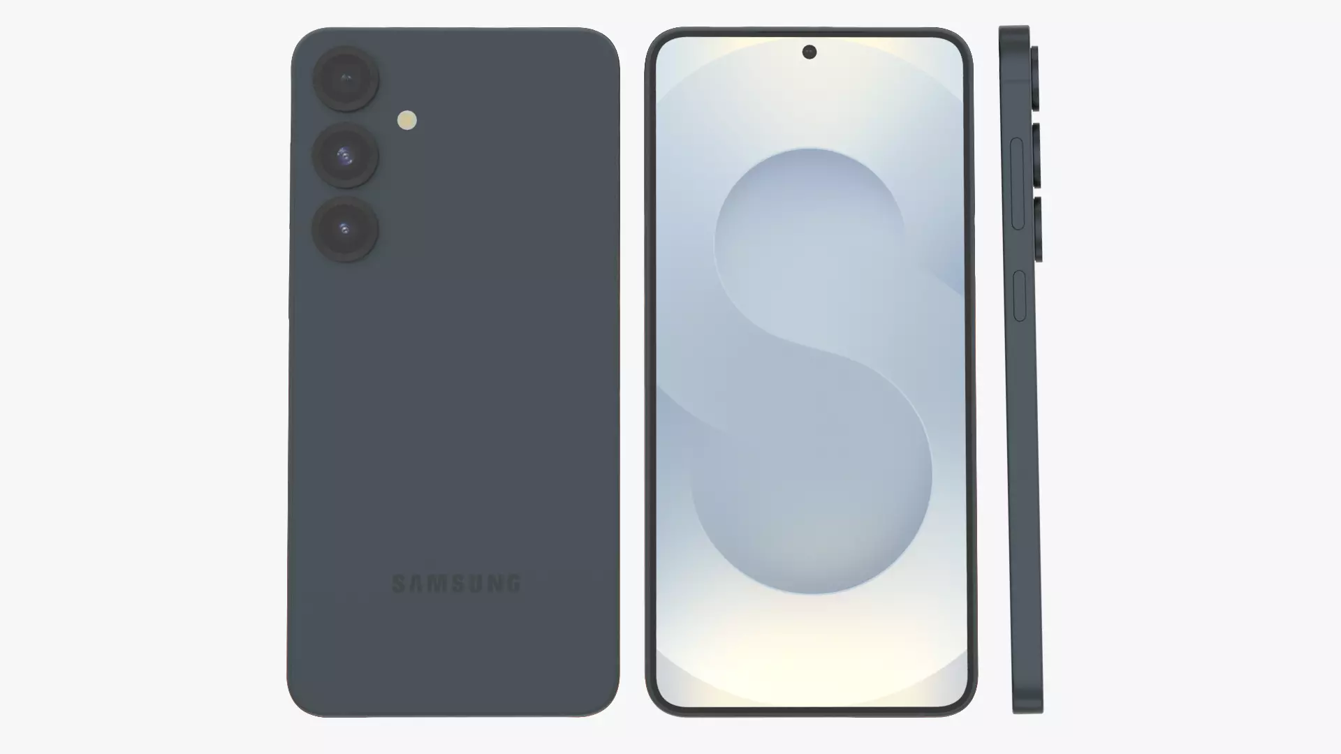 Galaxy S25 Plus Blueblack Low-poly 3D model_0