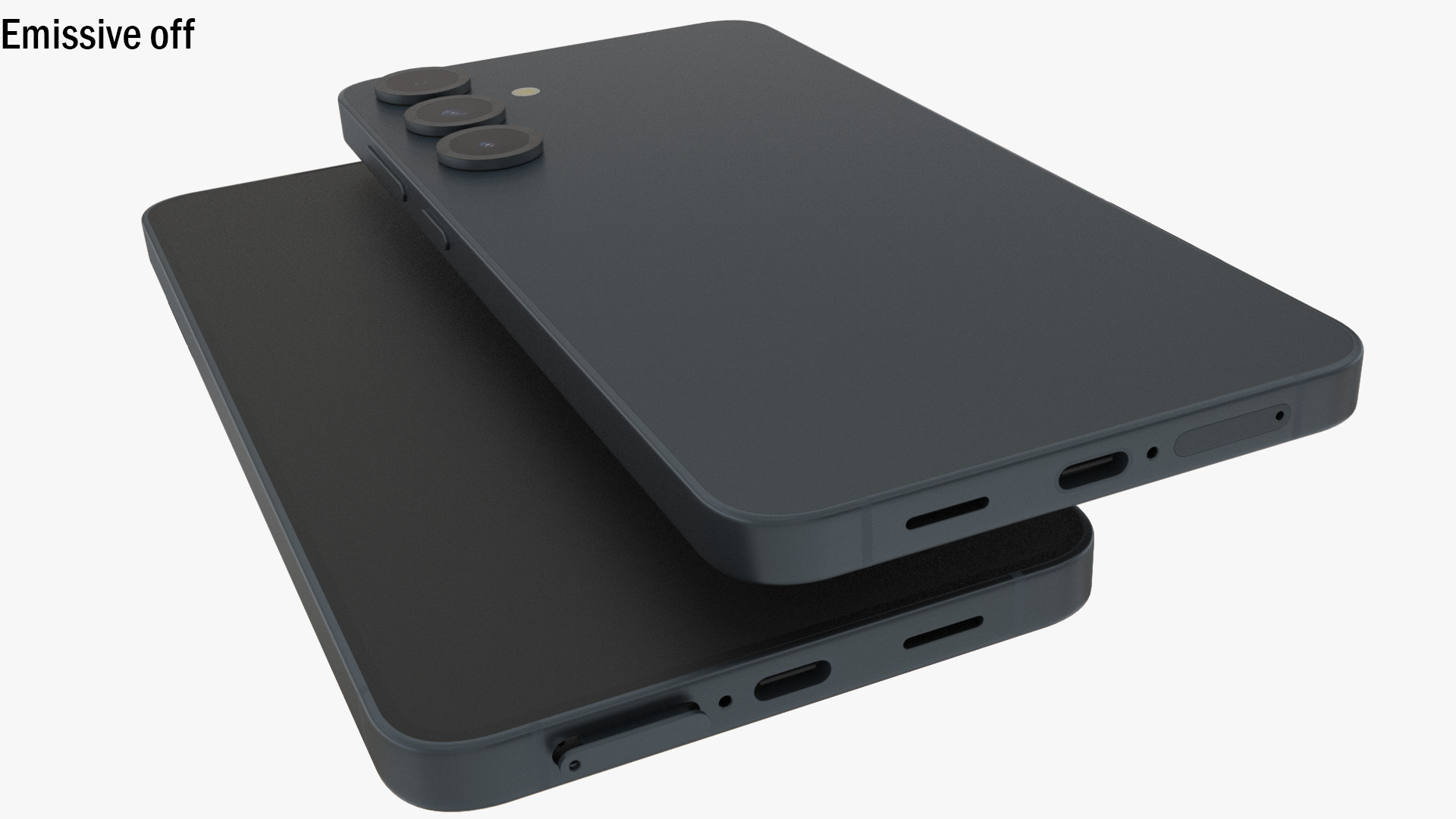 Galaxy S25 Plus Blueblack Low-poly 3D model_7