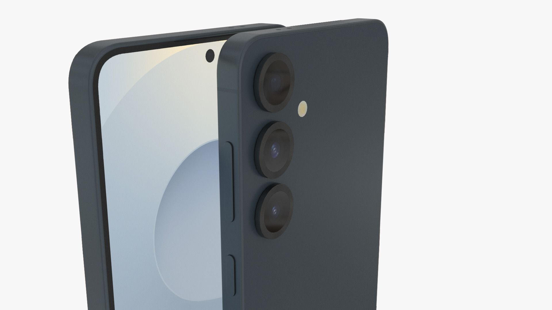 Galaxy S25 Plus Blueblack Low-poly 3D model_6