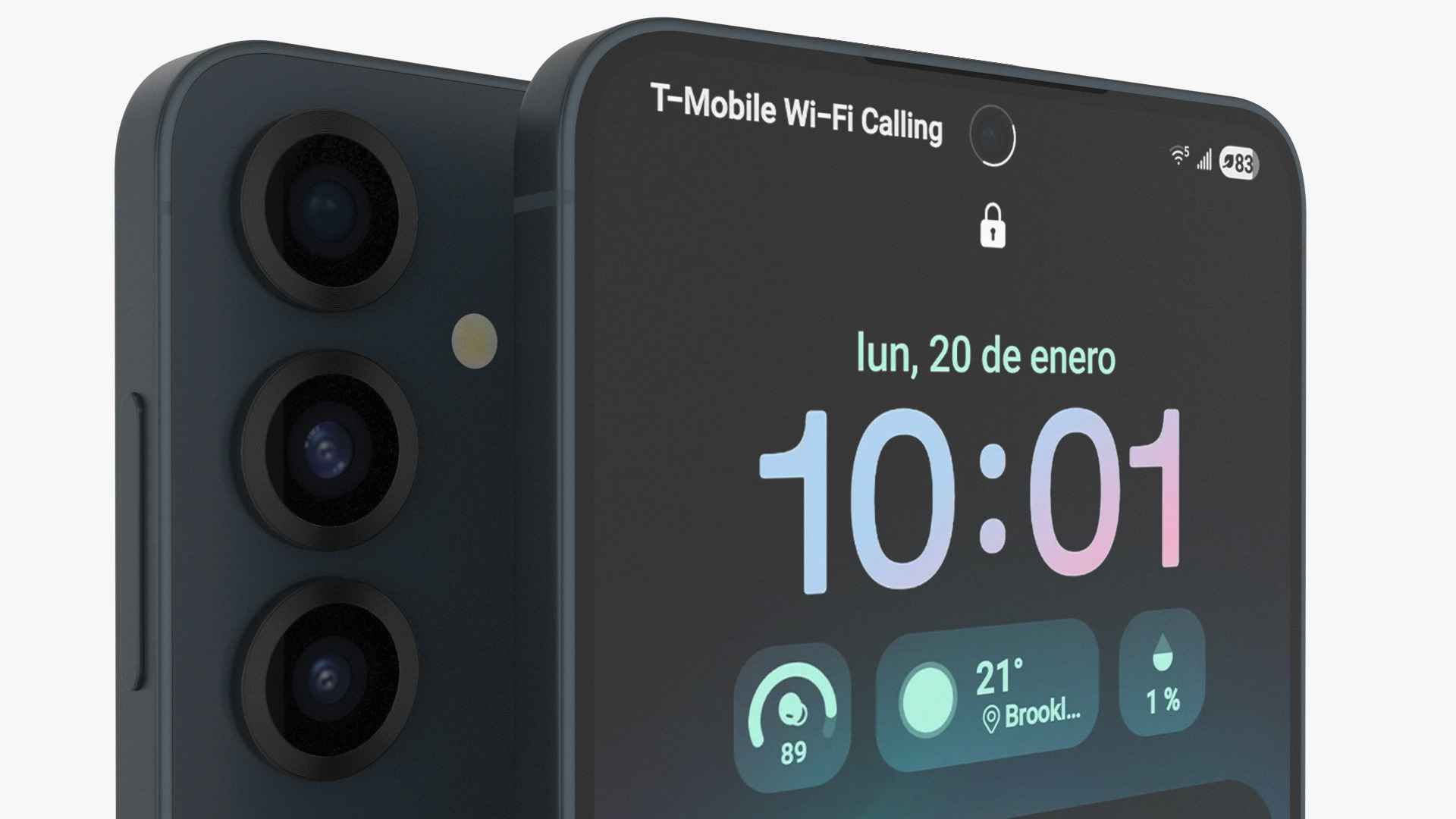 Galaxy S25 Plus Blueblack Low-poly 3D model_4