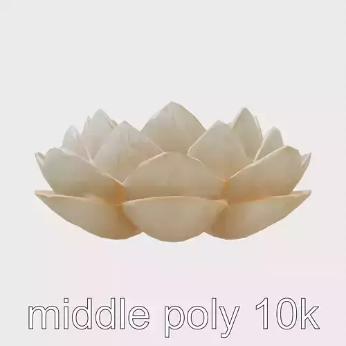 Lotus Serenity Votive Candle Holder 3D Model Low-poly 3D model