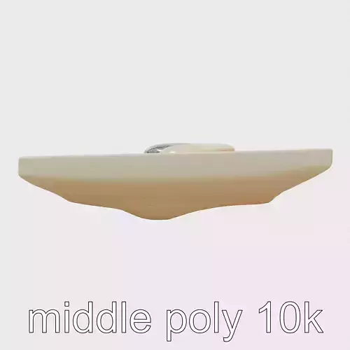 Zen Sand Garden Tray with Textured Grooves Low-poly 3D model