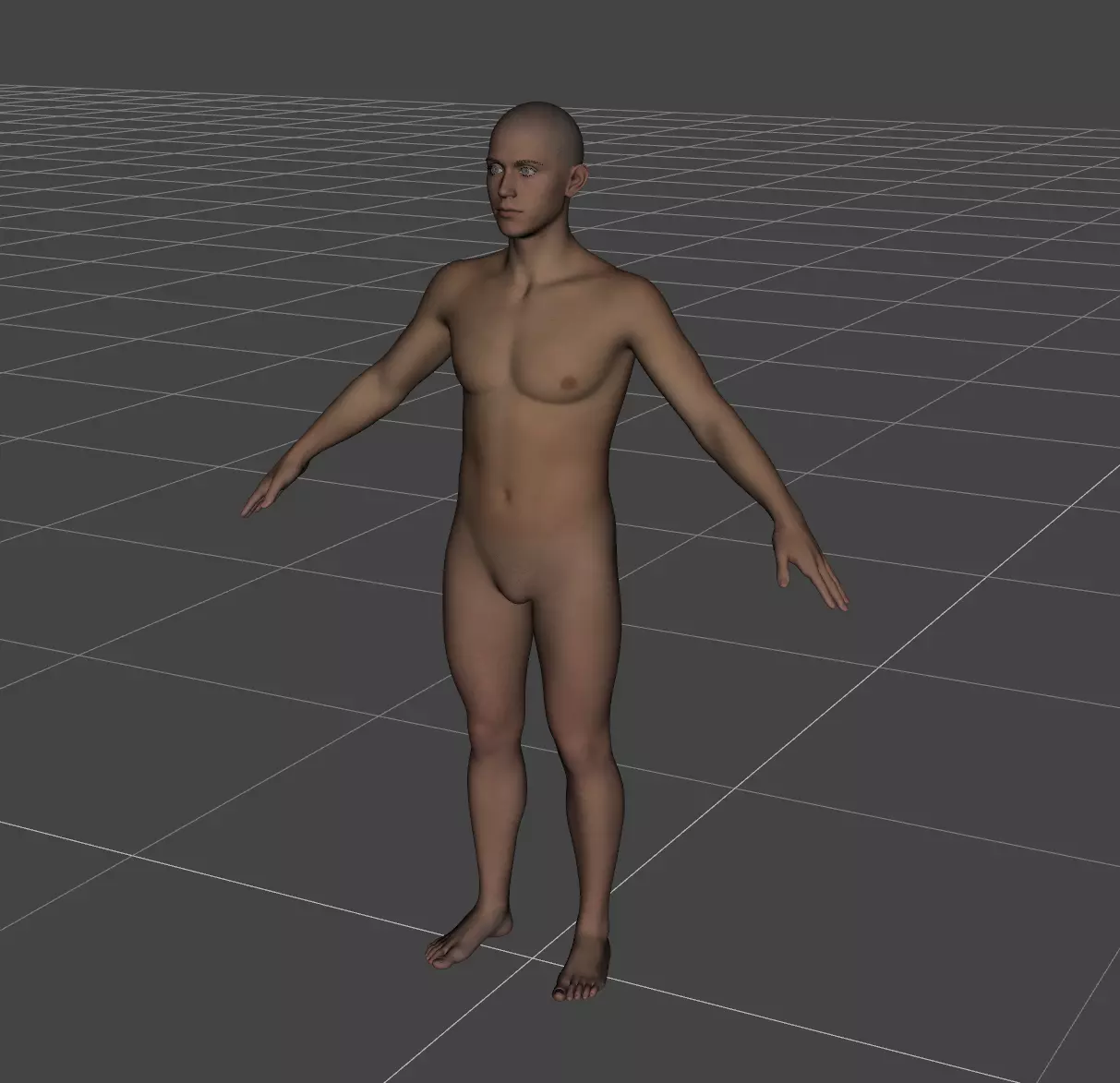 Male Base Mesh High Quality 3D Character Model 3 Free low-poly 3D model_0