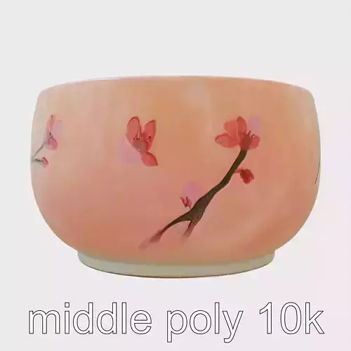 Sakura Cherry Blossom Tealight Holder 3D Model Low-poly 3D model