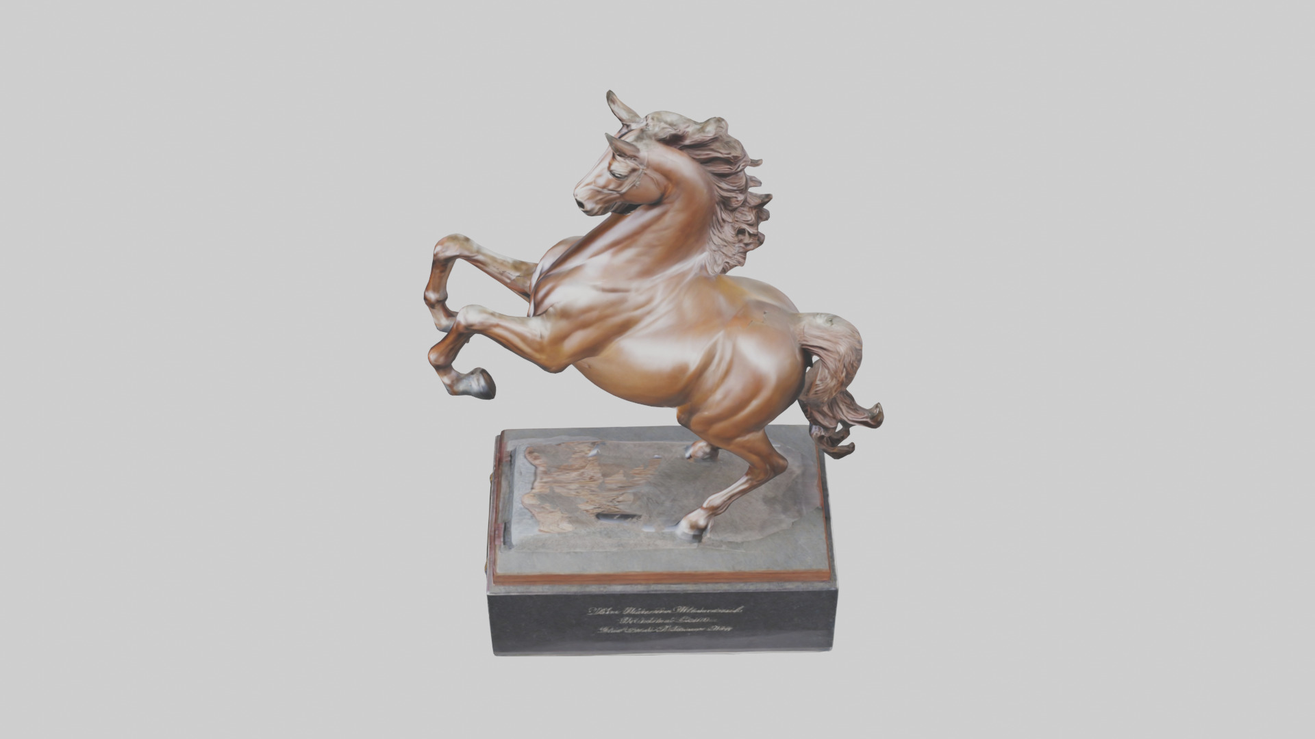 Horse Memorial statue model Low-poly 3D model_17