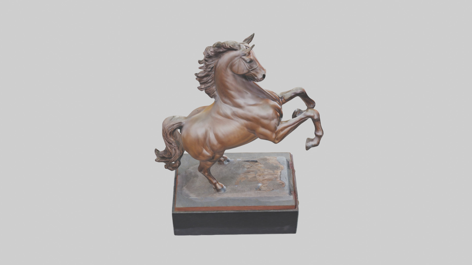 Horse Memorial statue model Low-poly 3D model_18
