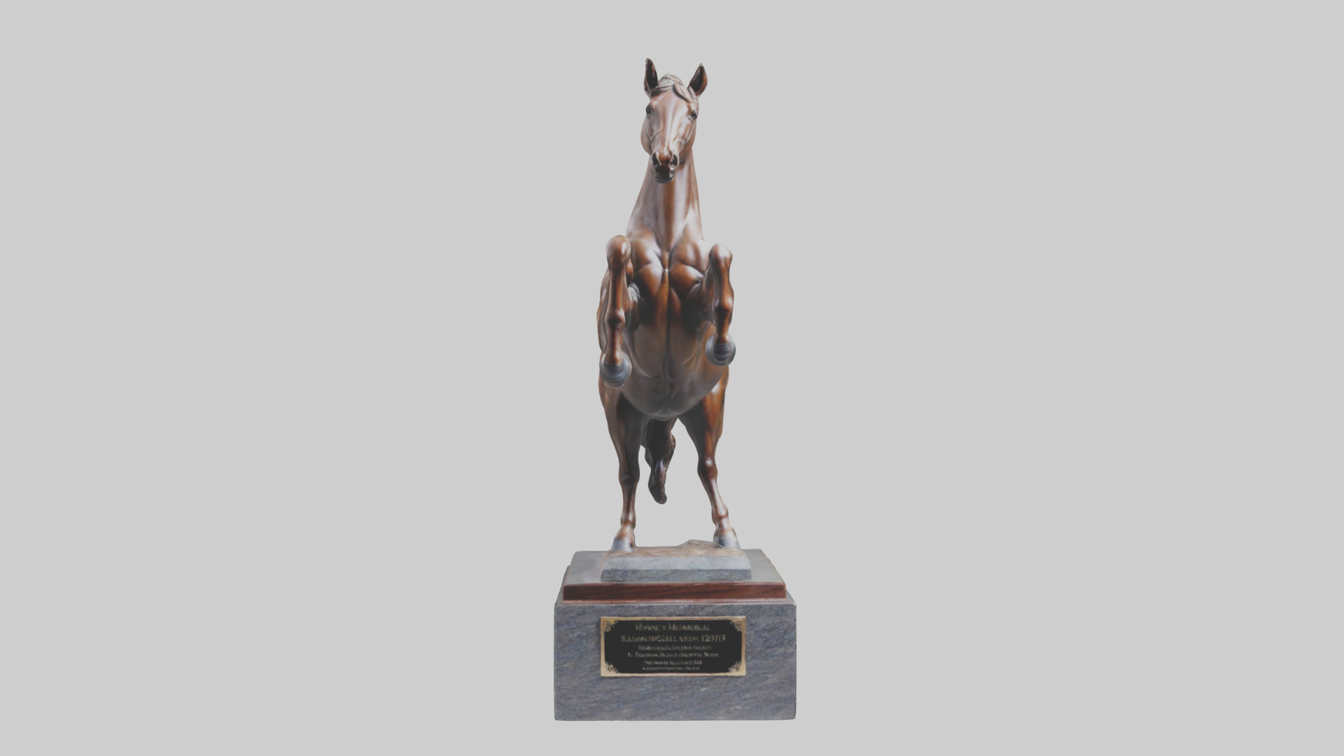 Horse Memorial statue model Low-poly 3D model_9