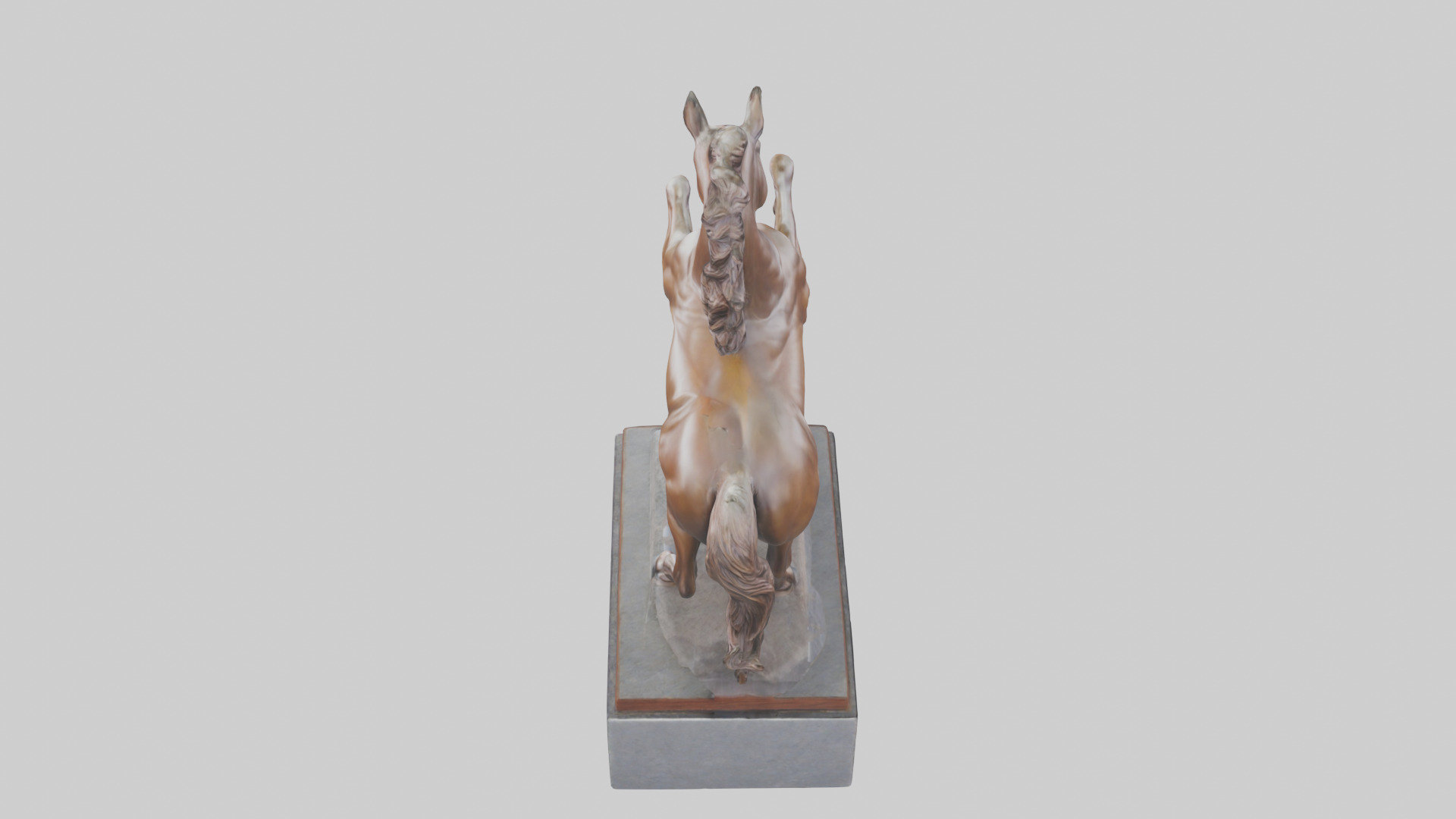 Horse Memorial statue model Low-poly 3D model_15