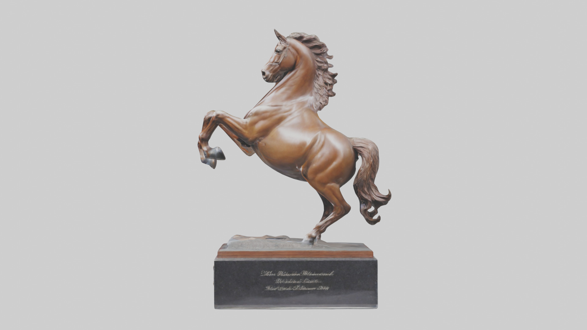 Horse Memorial statue model Low-poly 3D model_12