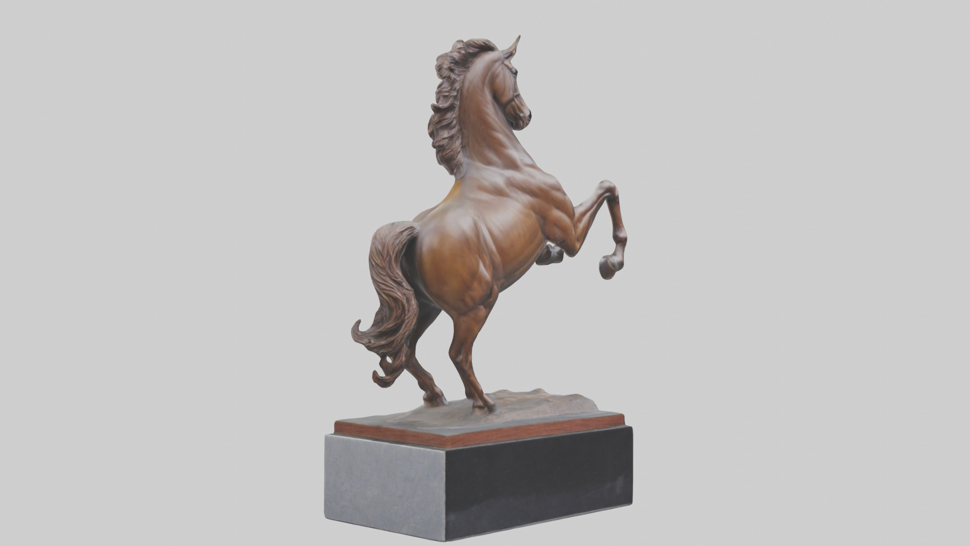 Horse Memorial statue model Low-poly 3D model_2