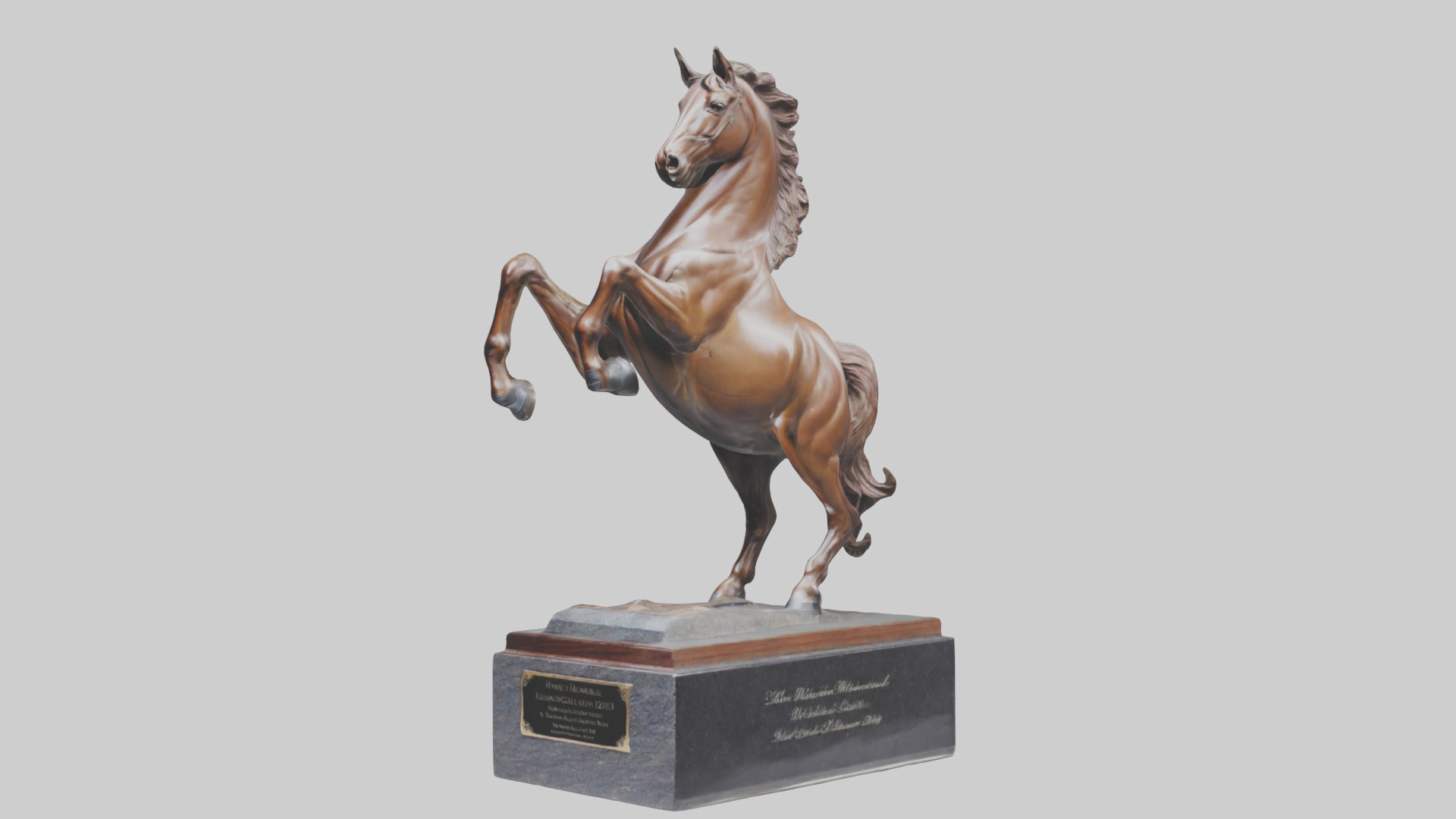 Horse Memorial statue model Low-poly 3D model_10