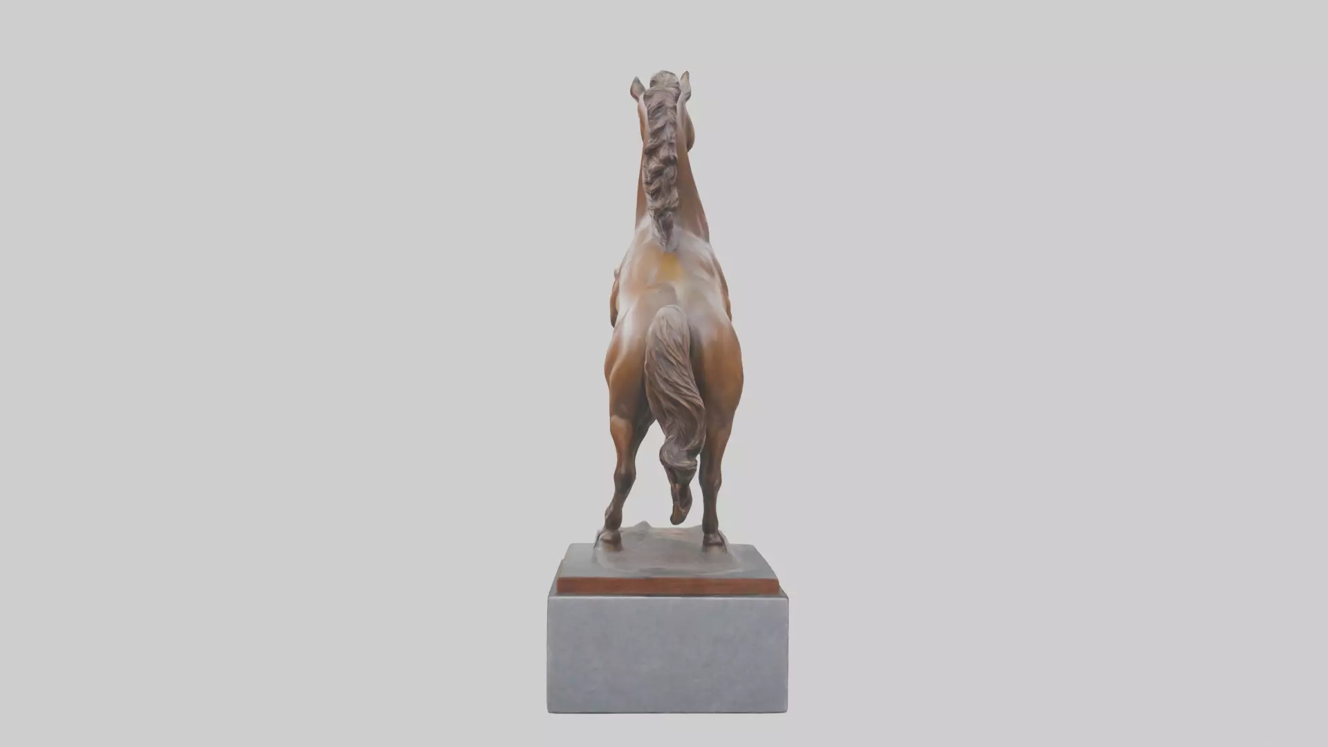 Horse Memorial statue model Low-poly 3D model_0