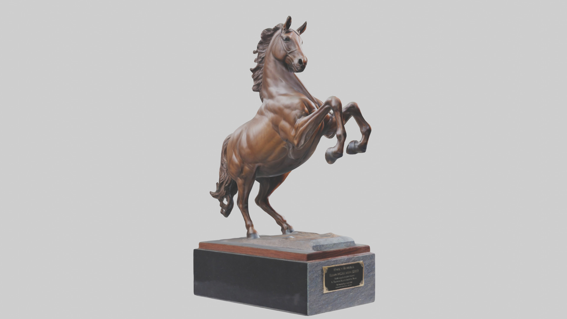 Horse Memorial statue model Low-poly 3D model_7