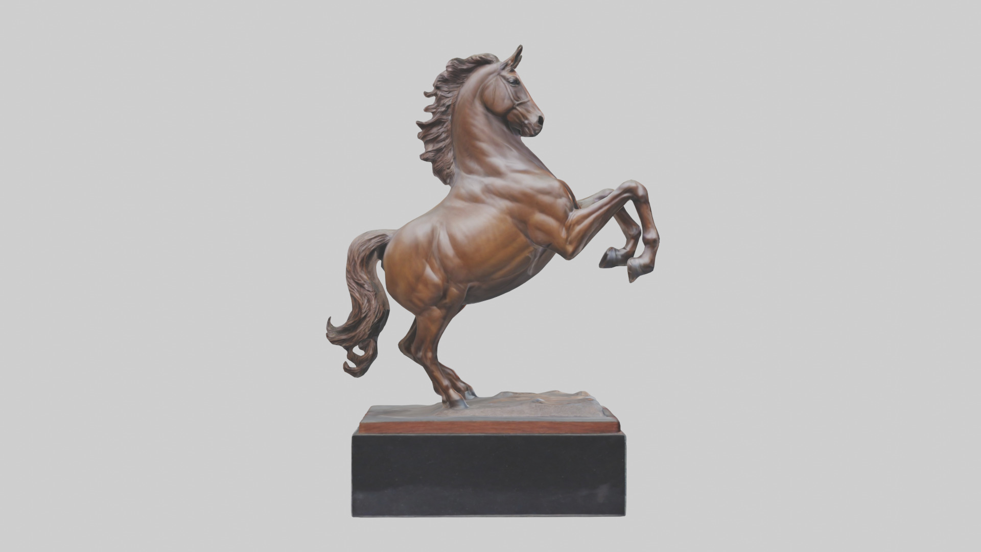 Horse Memorial statue model Low-poly 3D model_13