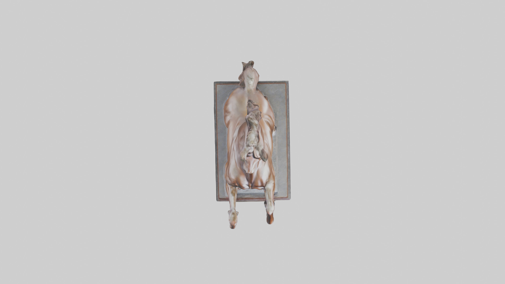 Horse Memorial statue model Low-poly 3D model_14